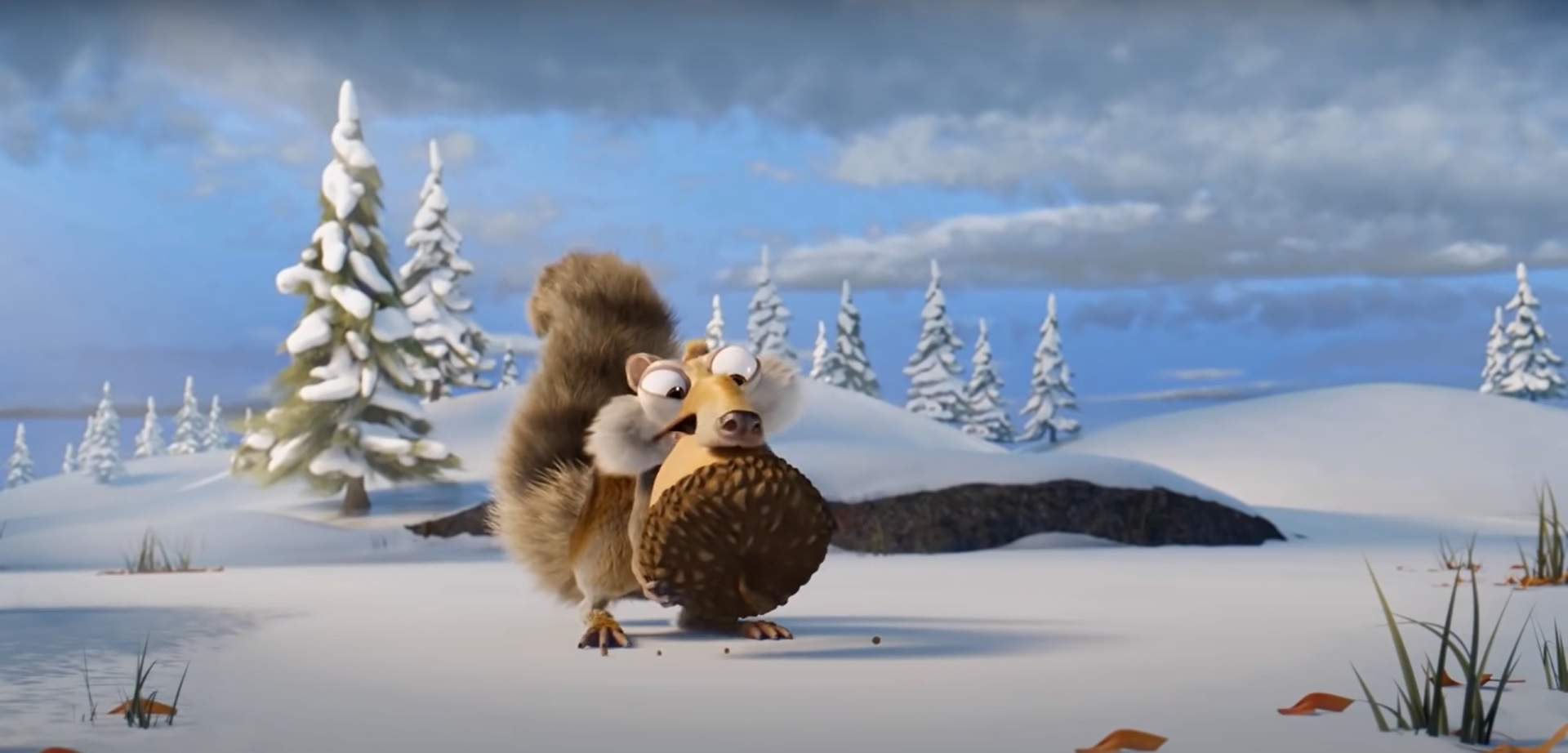 NieuwNieuws VIDEO Ice Ageeekhoorn Scrat zet eindelijk zijn tanden in zijn zo geliefde eikeltje